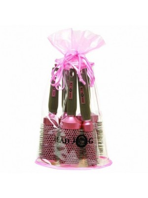 Head Jog Oval Bag Pink Brush Set