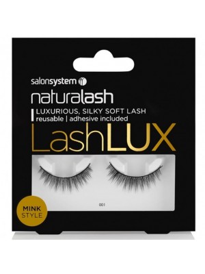 Salon System Naturalash Lashlux 001 Black Mink Style Strip Lashes