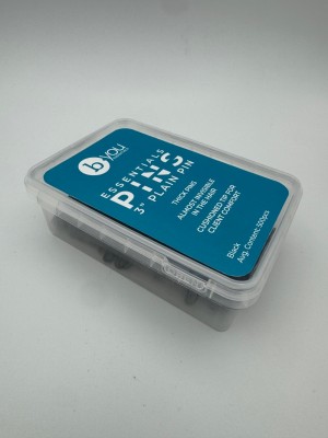 b.you 3" Black Plain Pin 500pk
