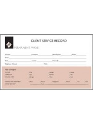 Permanent Wave Record Card
