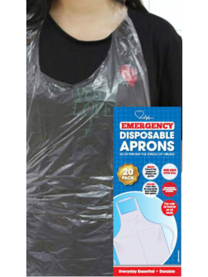 Disposable Polyethylene Aprons - 20 Pack
