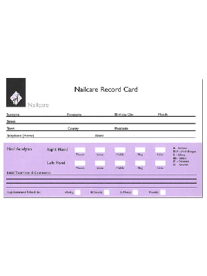 Nailcare Record Card