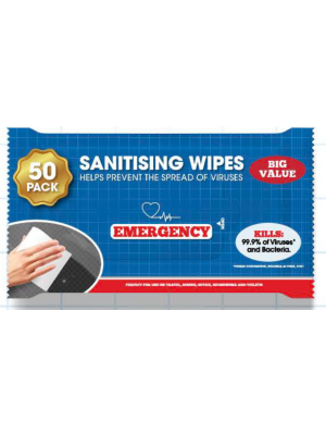 Sanitising Wipes - 50 Pack