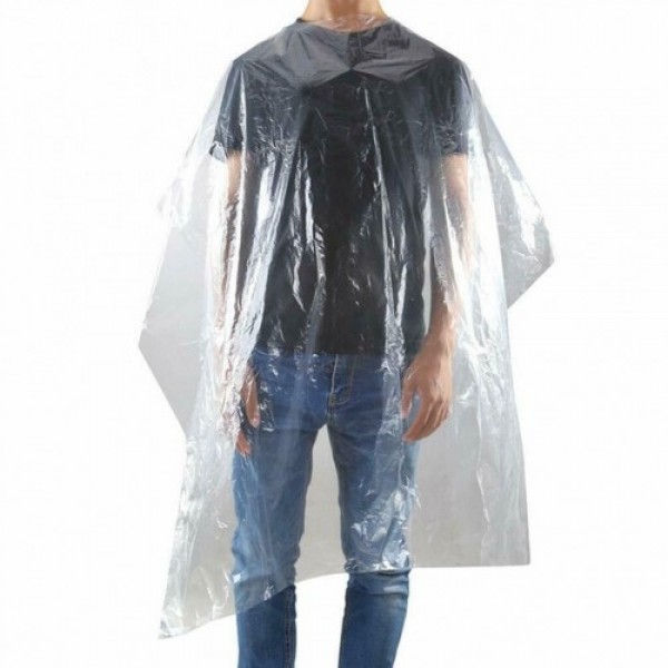DEO Disposable Polythene Clear Gowns 120x150cm 100 pack Salon