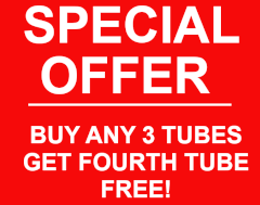 Buy any three tubes get one free!
